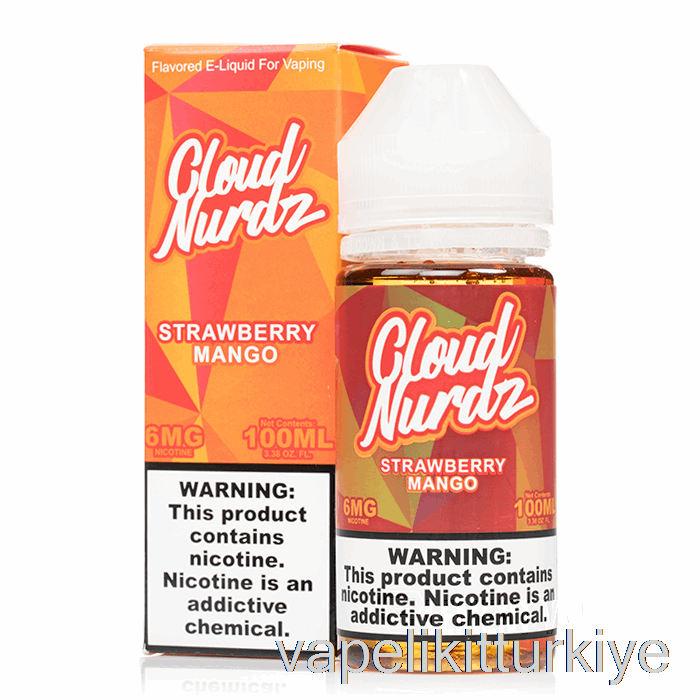 Vape Likit çilek Mango - Bulut Nurdz - 100ml 0mg